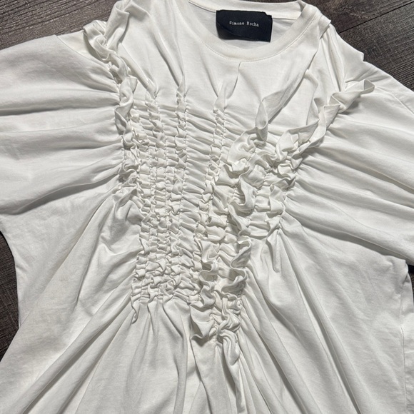 Simone Rocha White Ruched Top - Picture 7 of 14